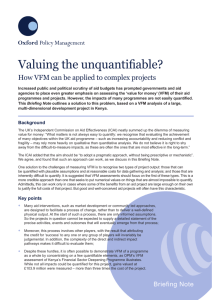 Valuing the unquantifiable?