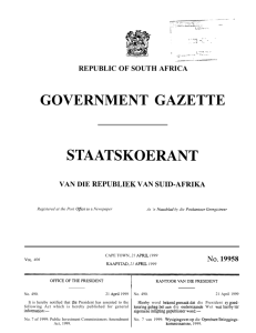 Public Investment Commissioners Amendment Act [No. 7 of 1999]