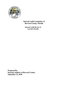 Accounts Payable Audit Report 10-15-2010