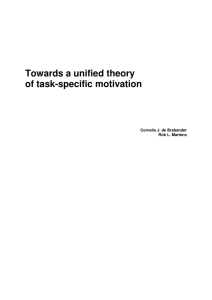 Towards a unified theory of task-specific motivation