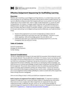 Effective Assignment Sequencing for Scaffolding Learning