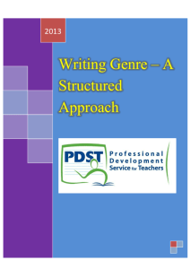 Writing Genre – A Structured Approach