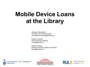 Mobile Device Loans at the Library