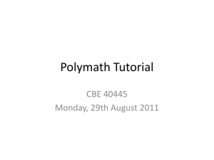 Polymath Tutorial