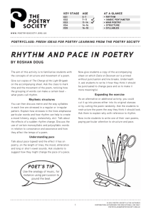 rhYThm and PaCe in PoeTrY - Poetry Class | Poetry Society