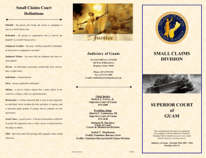 Small Claims Division - Unified Courts of Guam