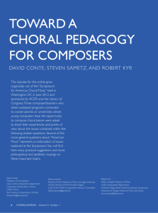 Conte, David "Toward A Choral Pedagogy For Composers"