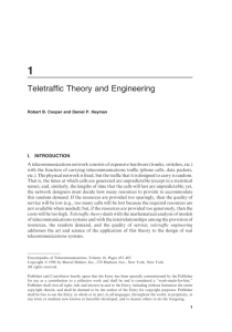 Teletraffic Theory and Engineering