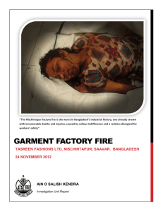 Garments Factory Fire - 24 November 20121