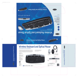 Wireless Keyboard and Optical Mouse Wireless Keyboard
