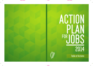 Action Plan for Jobs 2014 - Table of Actions
