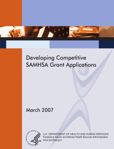 Developing Competitive SAMHSA Grant Applications March
