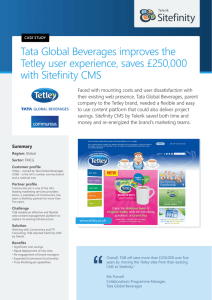 Tata Global Beverages improves the Tetley user experience, saves
