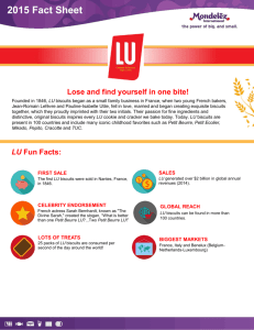 Lu Fact Sheet - Mondelez International