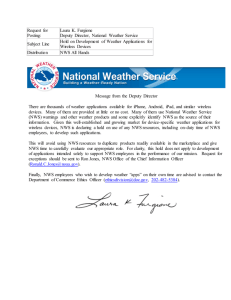 to view the Letter from NWS Deputy Director Laura Furgione.