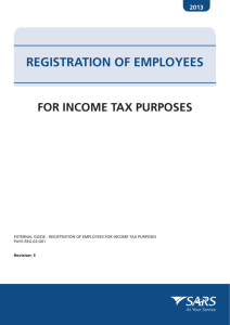 Registration of Employees for Income Tax
