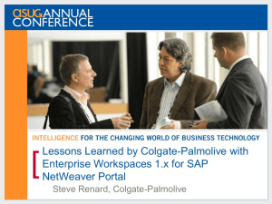 Lessons Learned by Colgate-Palmolive with Enterprise