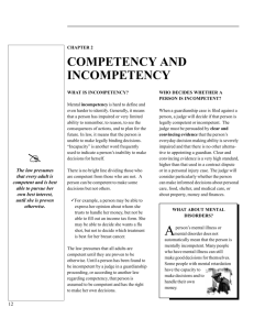 competency and incompetency - The Maryland People's Law Library