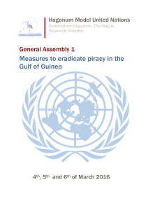 Measures to eradicate piracy in the Gulf of Guinea