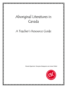 Aboriginal Literatures in Canada: A Teacher's Resource