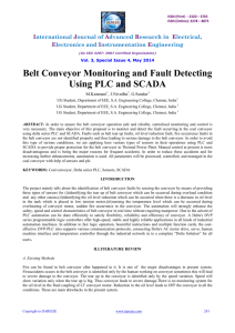 Belt Conveyor Monitoring and Fault Detecting Using
