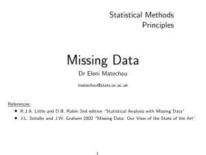 Principles: Missing Data