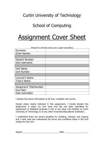 Assignment Cover Page - Computing