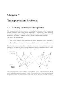 Chapter 7 Transportation Problems