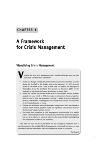 A Framework for Crisis Management