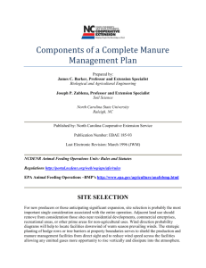Components of a Complete Manure Management Plan