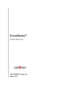 EventMaster - Sample Report Set