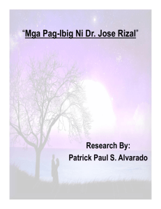 Mga Pag-Ibig Ni Dr. Jose Rizal