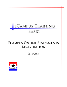 eCampus Online Assessment Registration Manual (PDF 1.1 mb)