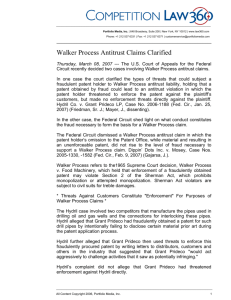 Walker Process Antitrust Claims Clarified