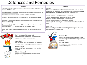 Defences and Remedies