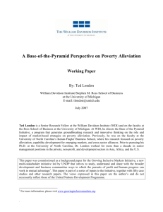 A Base-of-the-Pyramid Perspective on Poverty