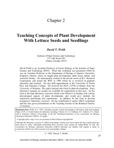 Teaching Concepts of Plant Development With Lettuce Seeds and