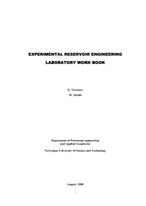 experimental reservoir engineering laboratory work book
