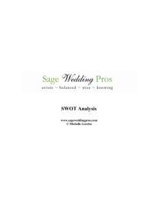 SWOT Analysis - Sage Wedding Pros