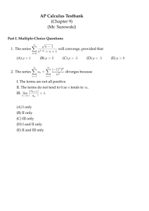 AP Calculus Testbank (Chapter 9) (Mr. Surowski)