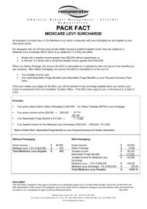Pack Fact - Medicare Levy