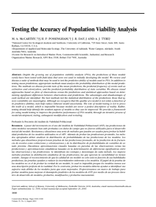 Testing the Accuracy of Population Viability Analysis