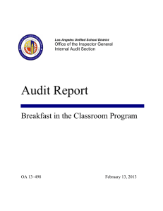 Draft Audit Report Template - INTERNAL AUDIT