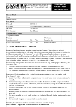 Assignment cover sheet uq image