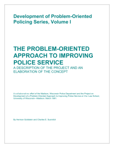 the problem-oriented approach to improving police service