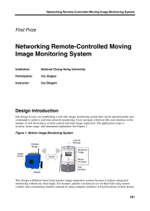 Networking Remote-Controlled Moving Image Monitoring