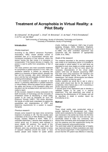 Treatment of Acrophobia in Virtual Reality: a Pilot Study