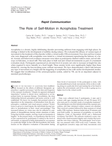 The Role of Self-Motion in Acrophobia Treatment