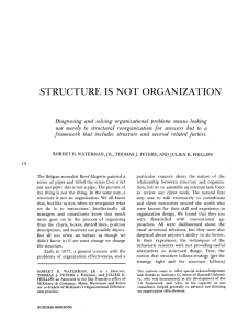 structure is not organization