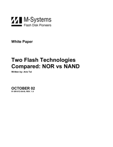 Two Flash Technologies Compared: NOR vs NAND